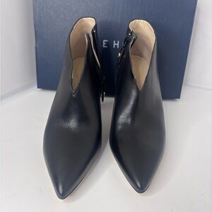 Cole Haan Viana Shoetie Black Leather Ankle Booties